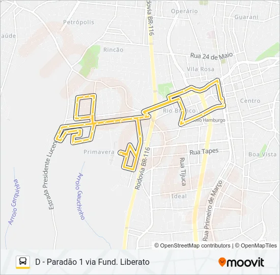 O12 OSVALDO CRUZ Bus Line Map
