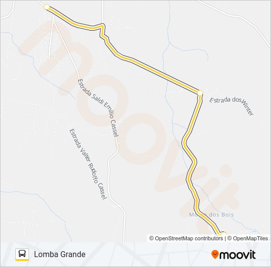 Mapa da linha S15 LOMBA GRANDE de ônibus