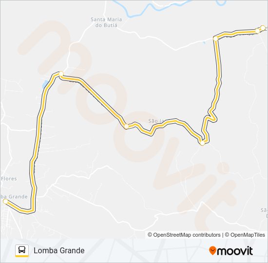 Mapa da linha S15 LOMBA GRANDE de ônibus