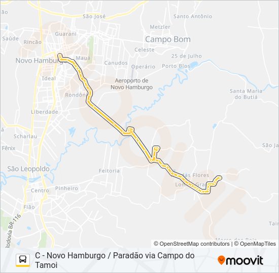 Mapa da linha S15 LOMBA GRANDE de ônibus