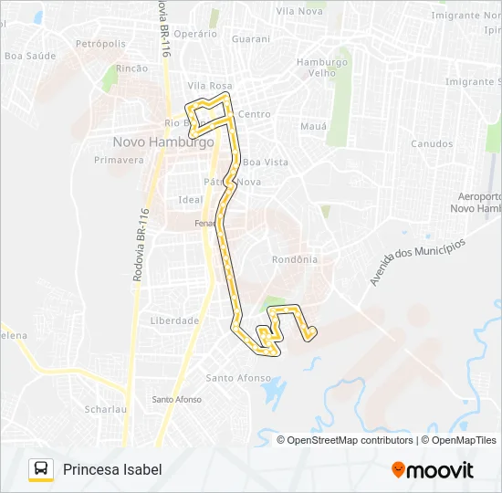 S18 PRINCESA ISABEL Bus Line Map
