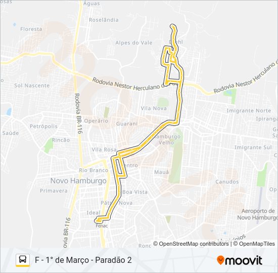 Mapa da linha N61 MOMBERGER / KEPHAS de ônibus