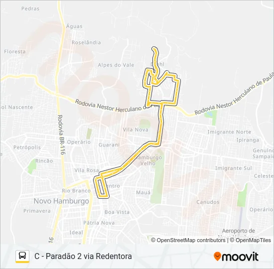 N61 MOMBERGER / KEPHAS Bus Line Map