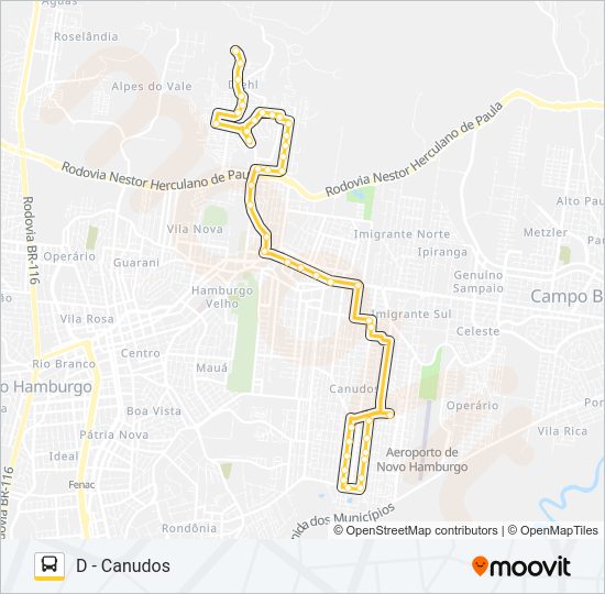 Mapa da linha N61 MOMBERGER / KEPHAS de ônibus