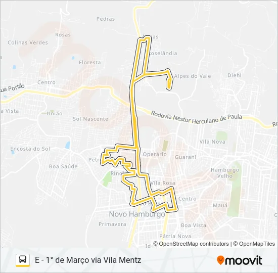 N13 RINCÃO - ROSELÂNDIA Bus Line Map