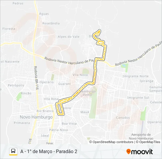 N53 REDENTORA / PEDREIRA Bus Line Map