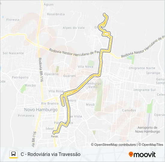 N53 REDENTORA / PEDREIRA Bus Line Map