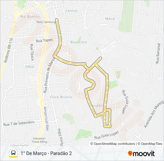 S12 TRENZINHO / TRAVESSÃO Bus Line Map