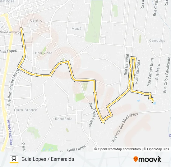 T05 GUIA LOPES / ESMERALDA Bus Line Map