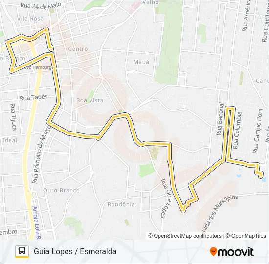 T05 GUIA LOPES / ESMERALDA Bus Line Map