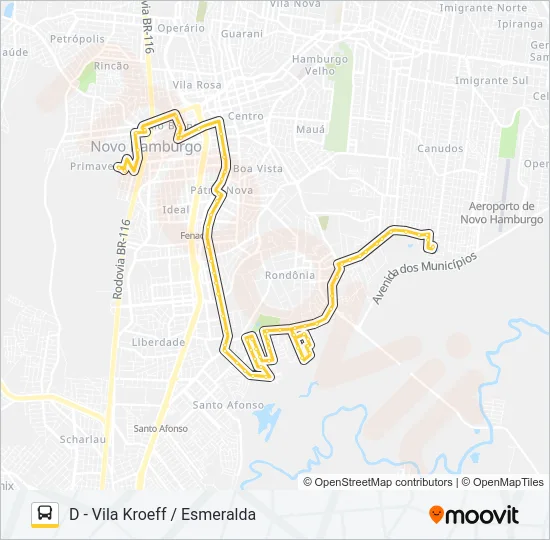 S14 VILA KROEFF / ESMERALDA Bus Line Map