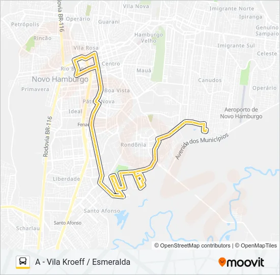 S14 VILA KROEFF / ESMERALDA Bus Line Map