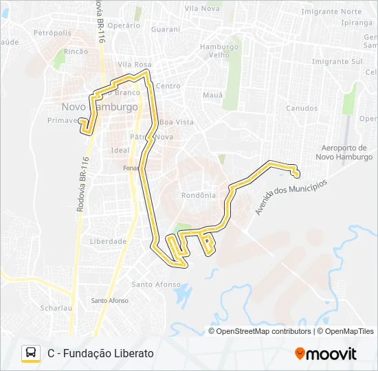 S14 VILA KROEFF / ESMERALDA Bus Line Map