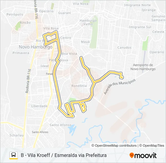 S14 VILA KROEFF / ESMERALDA Bus Line Map