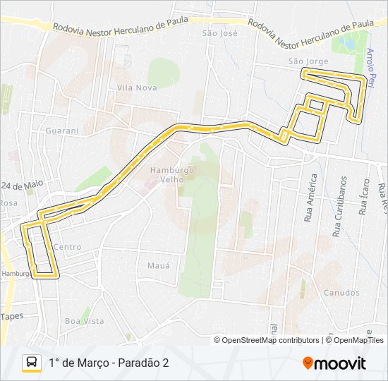 Mapa da linha N15C VILA KRAEMER de ônibus