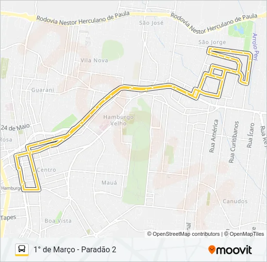 N15C VILA KRAEMER Bus Line Map