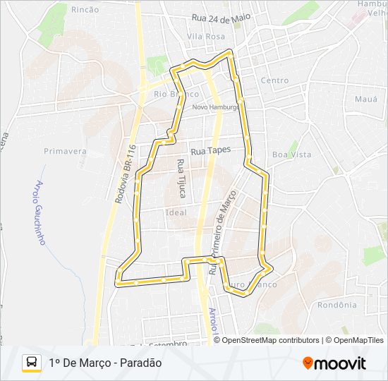 O11A FENAC Bus Line Map