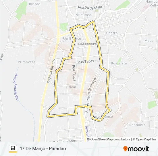 O11A FENAC Bus Line Map