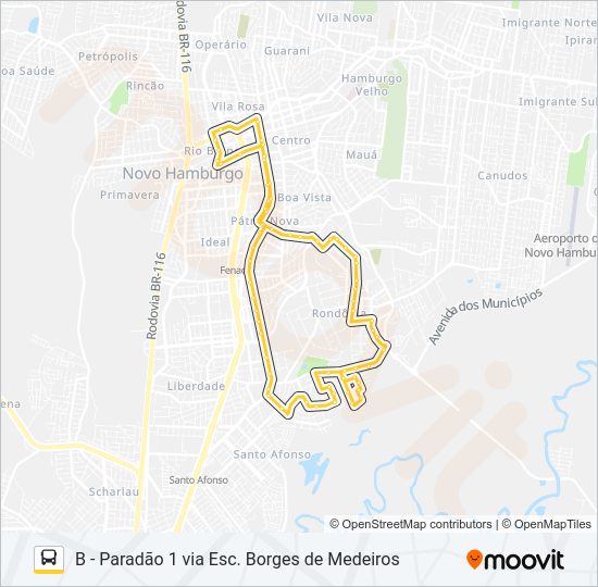 Mapa da linha S18 CIRCULAR PRINCESA ISABEL de ônibus