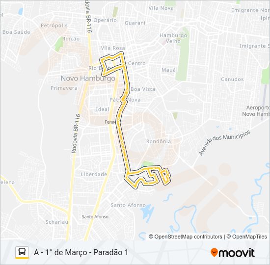 Mapa da linha S18 CIRCULAR PRINCESA ISABEL de ônibus