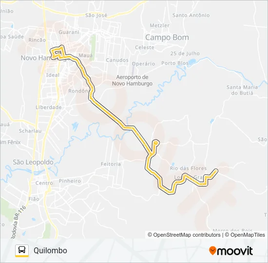 S16A QUILOMBO Bus Line Map