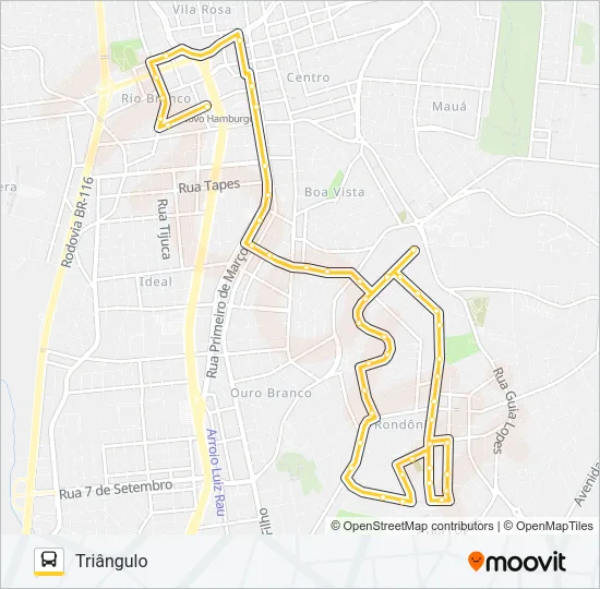 S12A TRENZINHO / TRAVESSÃO Bus Line Map
