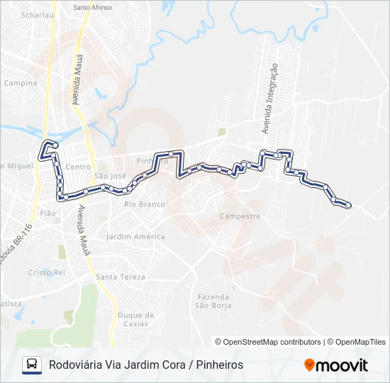 KILOMBO Bus Line Map
