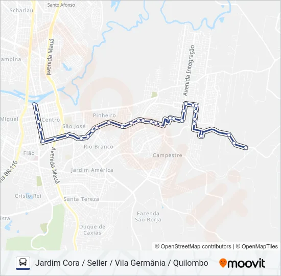 KILOMBO Bus Line Map