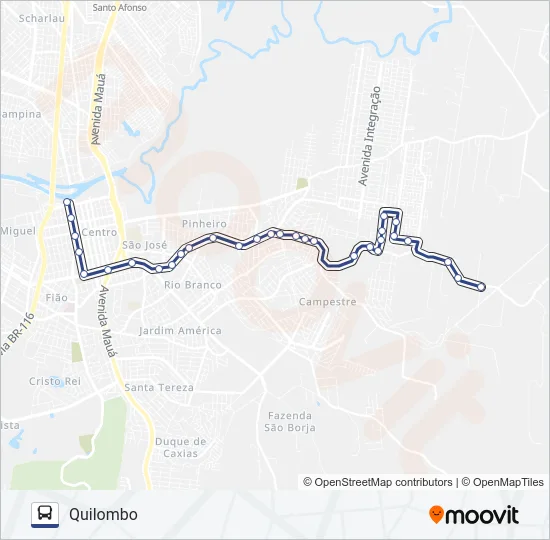 KILOMBO Bus Line Map