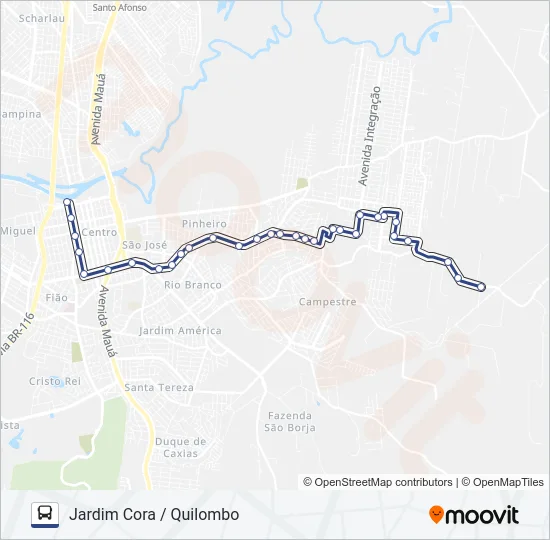 KILOMBO Bus Line Map