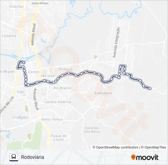 KILOMBO Bus Line Map