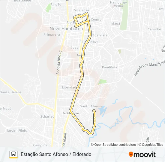 S19A PRIMEIRO DE MARÇO Bus Line Map