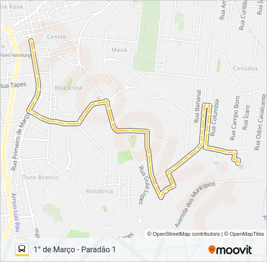 T05A GUIA LOPES / ESMERALDA Bus Line Map