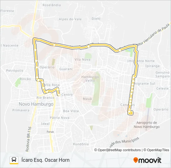 T04A RS-239 VIA BR-116 Bus Line Map