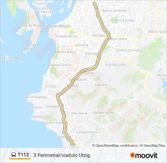 T112 Bus Line Map