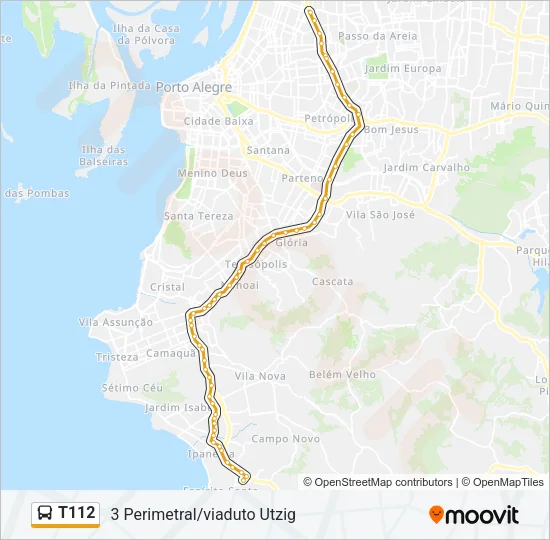 T112 Bus Line Map