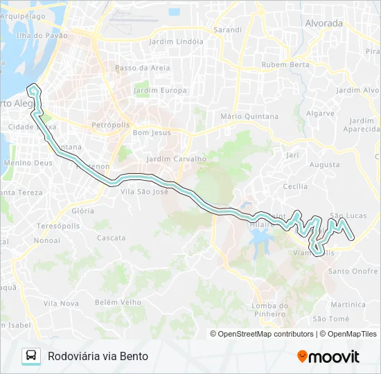 L411B SÃO LUCAS / ESMERALDA VIA BENTO Bus Line Map
