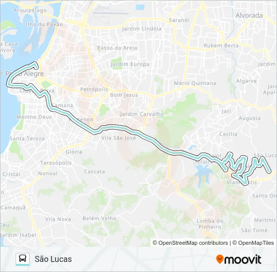 L411B SÃO LUCAS / ESMERALDA VIA BENTO Bus Line Map