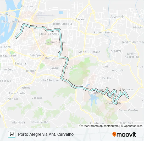 L412A SÃO LUCAS / ESMERALDA VIA ASSIS BRASIL Bus Line Map