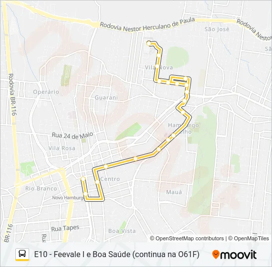 ESCOLAR FEEVALE Bus Line Map