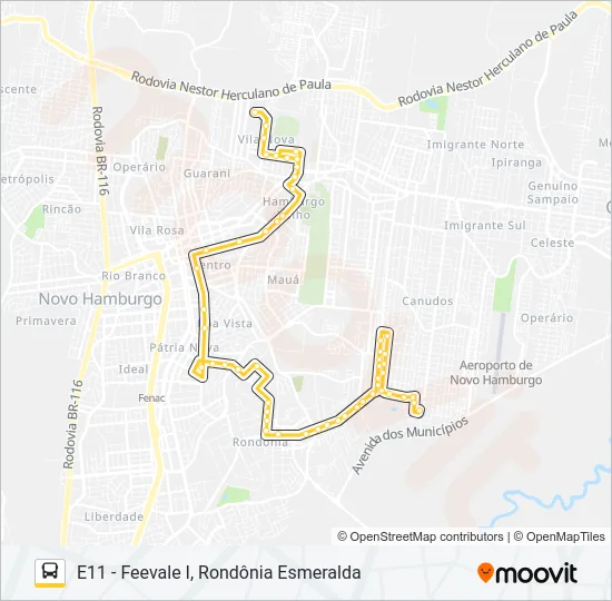 ESCOLAR FEEVALE Bus Line Map