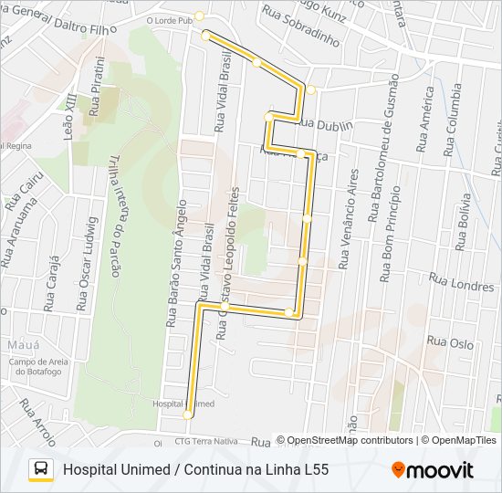 Mapa da linha E04 ESCOLAR ANTÔNIO VIEIRA PARA MUNDO NOVO de 