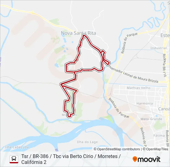 MO41 MORRETES / BERTO CÍRIO Bus Line Map