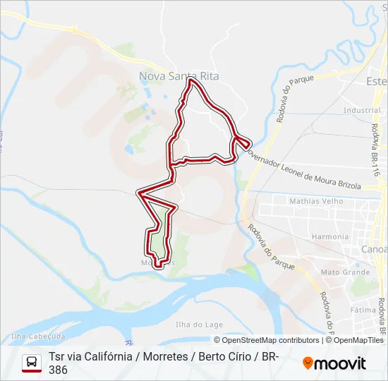 MO41 MORRETES / BERTO CÍRIO Bus Line Map