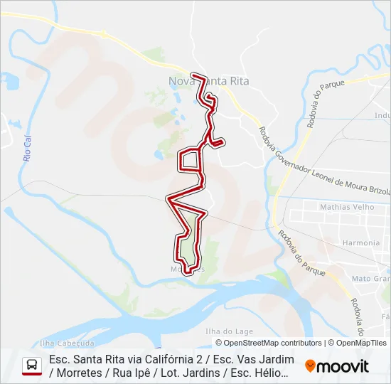 MO40 MORRETES Bus Line Map