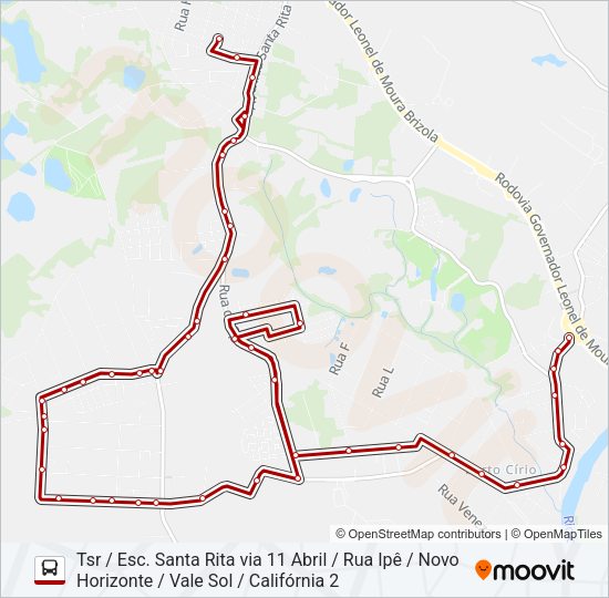 BC60 BERTO CÍRIO Bus Line Map