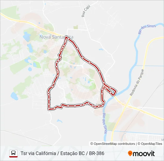 Mapa de BC60 BERTO CÍRIO de autobús