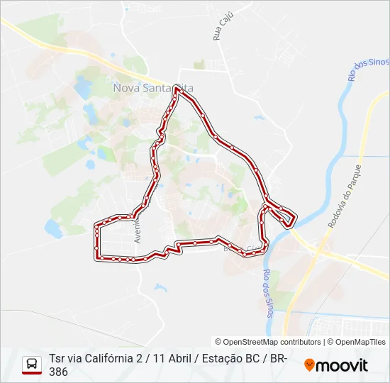 BC60 BERTO CÍRIO Bus Line Map