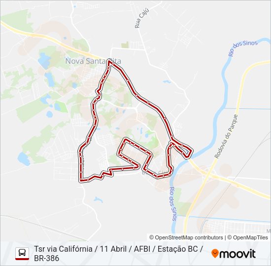 BC60 BERTO CÍRIO Bus Line Map