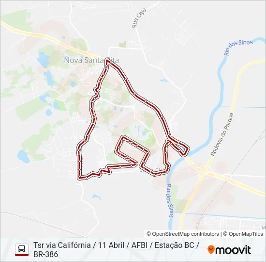 BC60 BERTO CÍRIO Bus Line Map